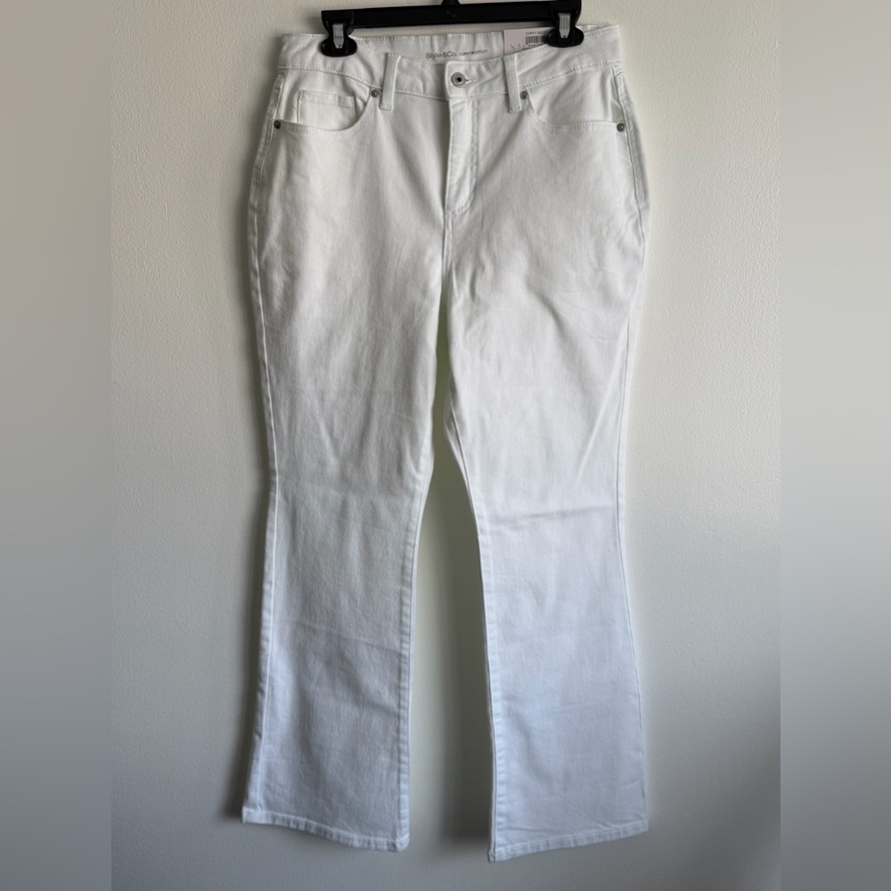 Style & Co. Women's White Boot Cut Jeans
